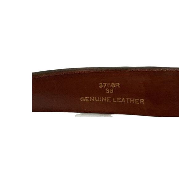 Vintage Genuine Leather Woven Concho Belt | Brown Western Boho main image 6
